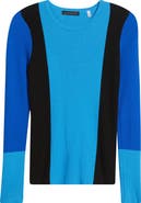 Elie Tahari The Delia Colorblock Rib Sweater