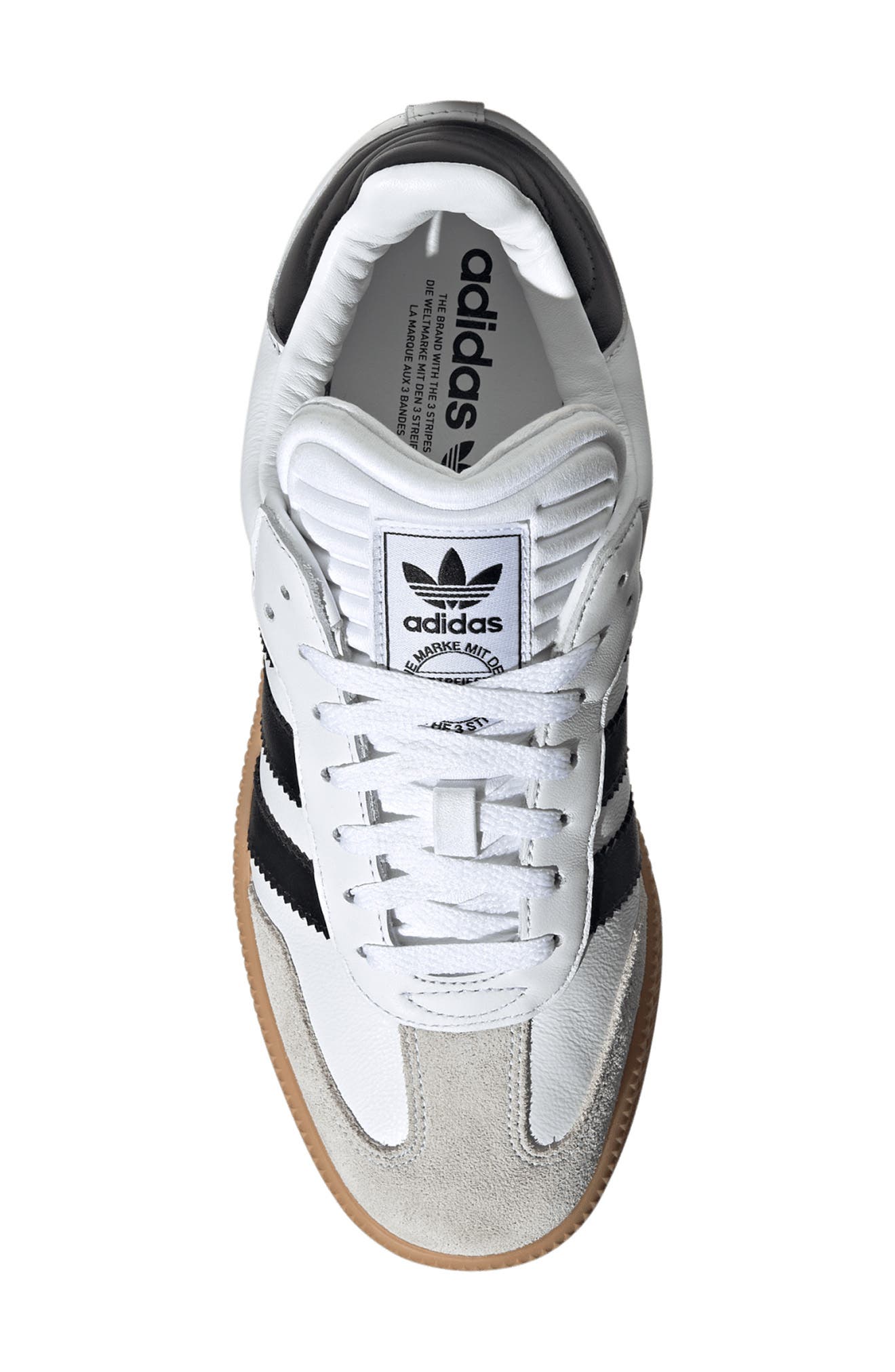 adidas Samba XLG Sneaker, Alternate, color, White/ Black/ Gum