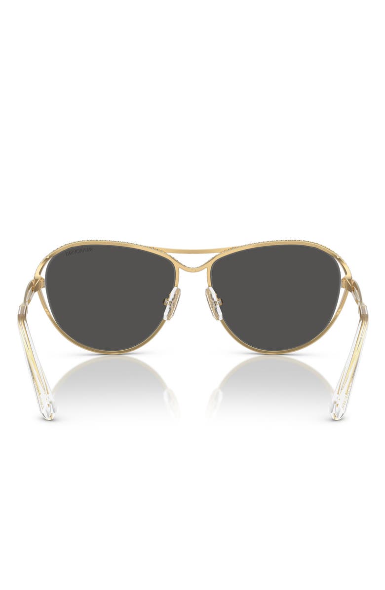 Swarovski 59mm Pilot Sunglasses, Alternate, color, Gold