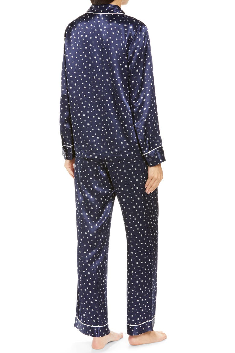 Satin Pajama Set, Alternate, color, MIDNIGHT STARS
