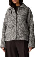 Eileen Fisher Marled Wool Blend Classic Collar Coat