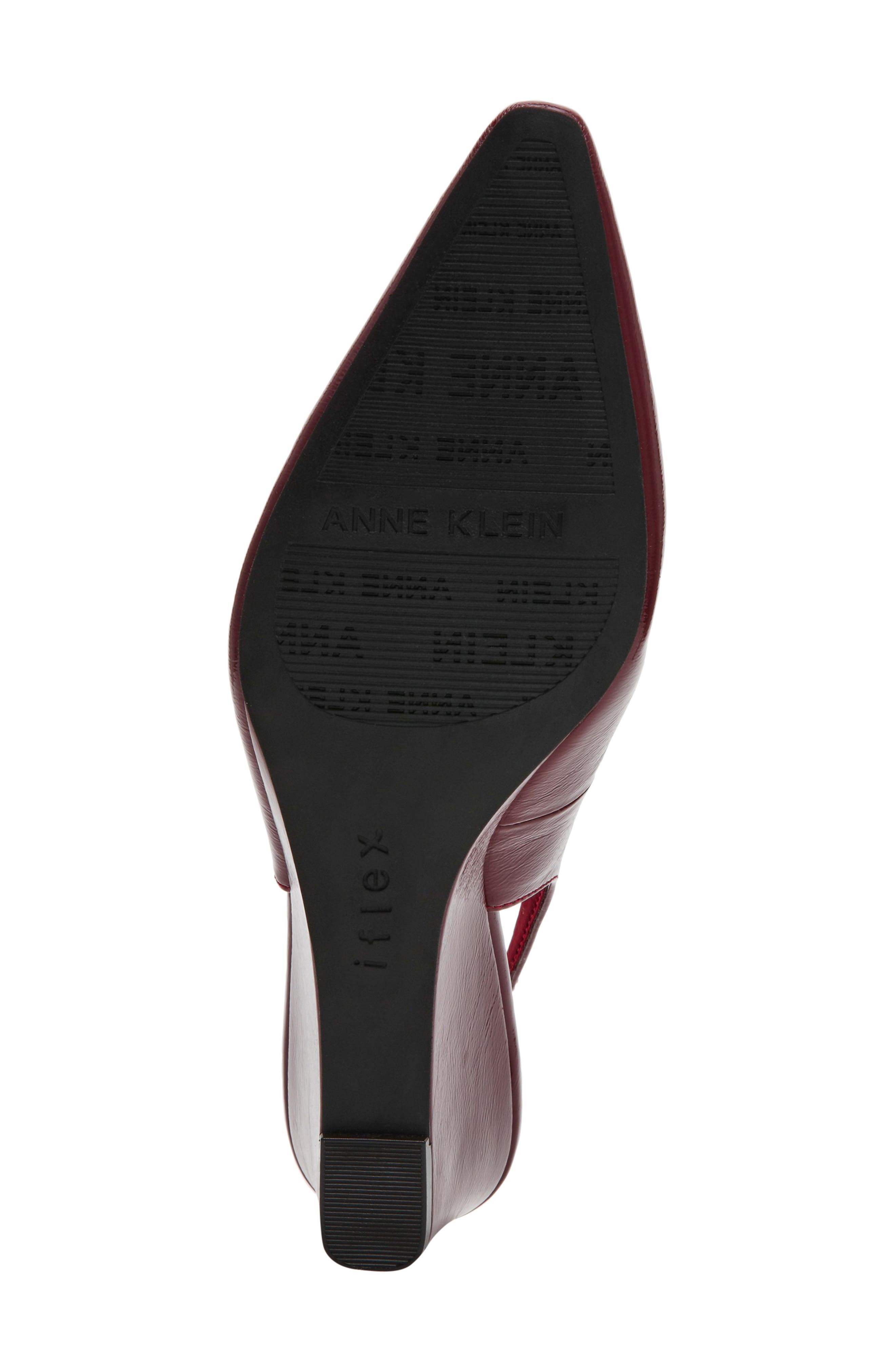 Cookie Wedge Slingback Pump, Alternate, color, BURGUNDY PATENT