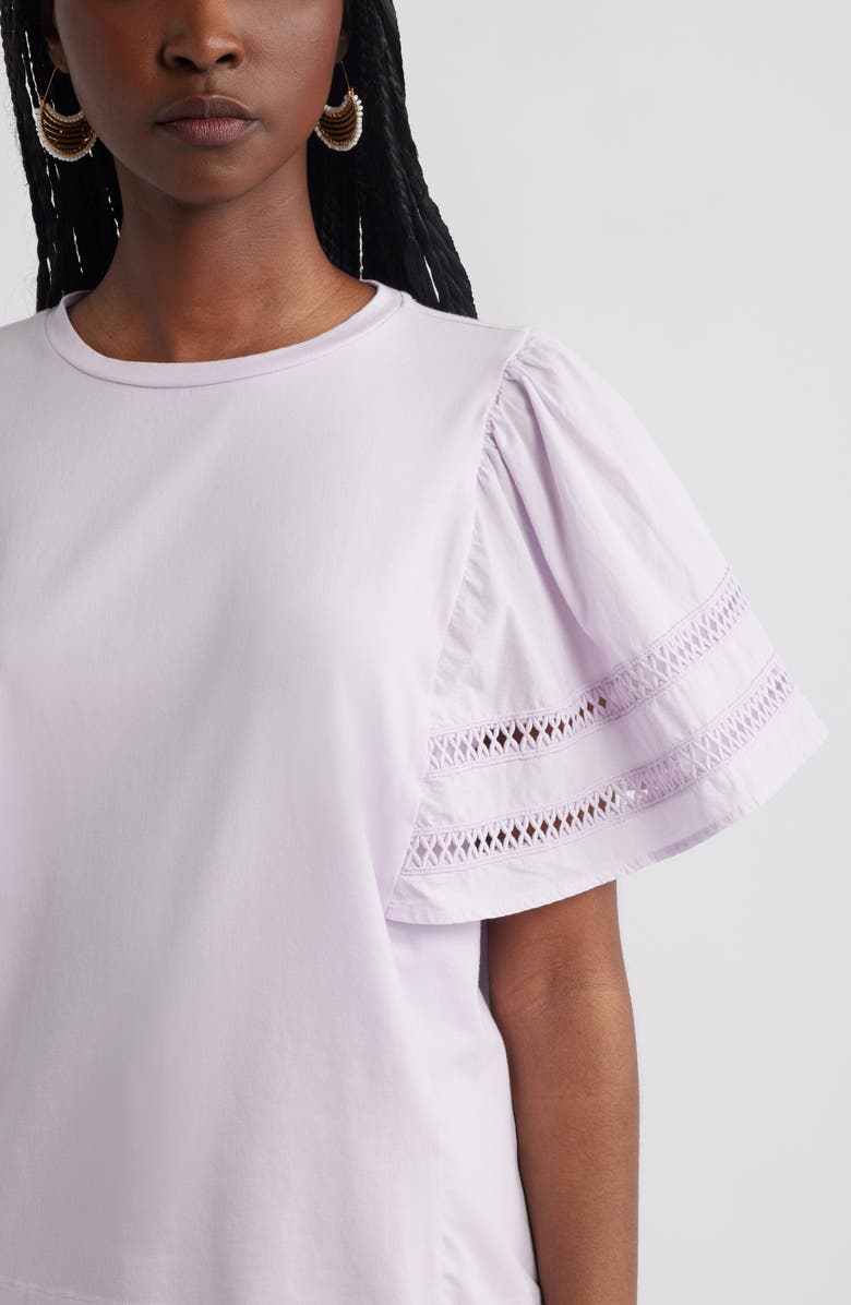 Treasure & Bond Mixed Media Top, Alternate, color, Purple Moss