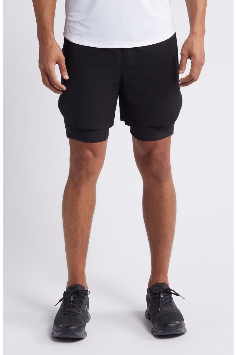 Aerotex Hybrid Liner Shorts, Main, color, BLACK/ BLACK