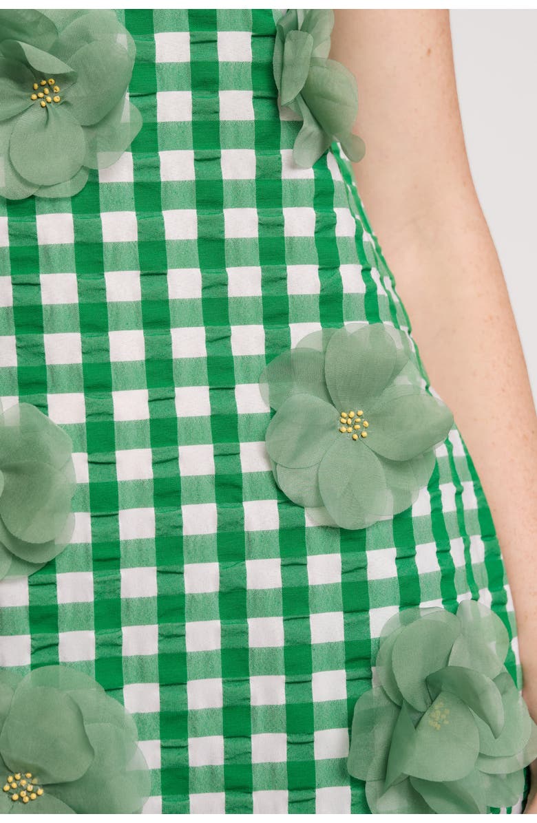Frances Valentine Origami Dress Gingham, Alternate, color, Green/Oyster