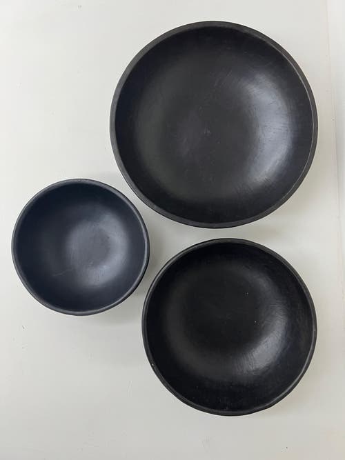 Nimmit Longpi Black Stone Pottery Handmade Bowl In Black