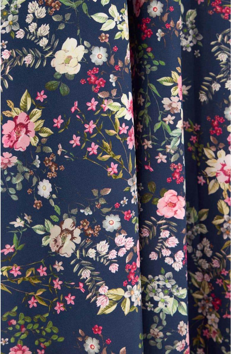 Santorelli RONI Long Sleeve Fit and Flare Dress in Stretch Floral Print, Alternate, color, Aegean Multi