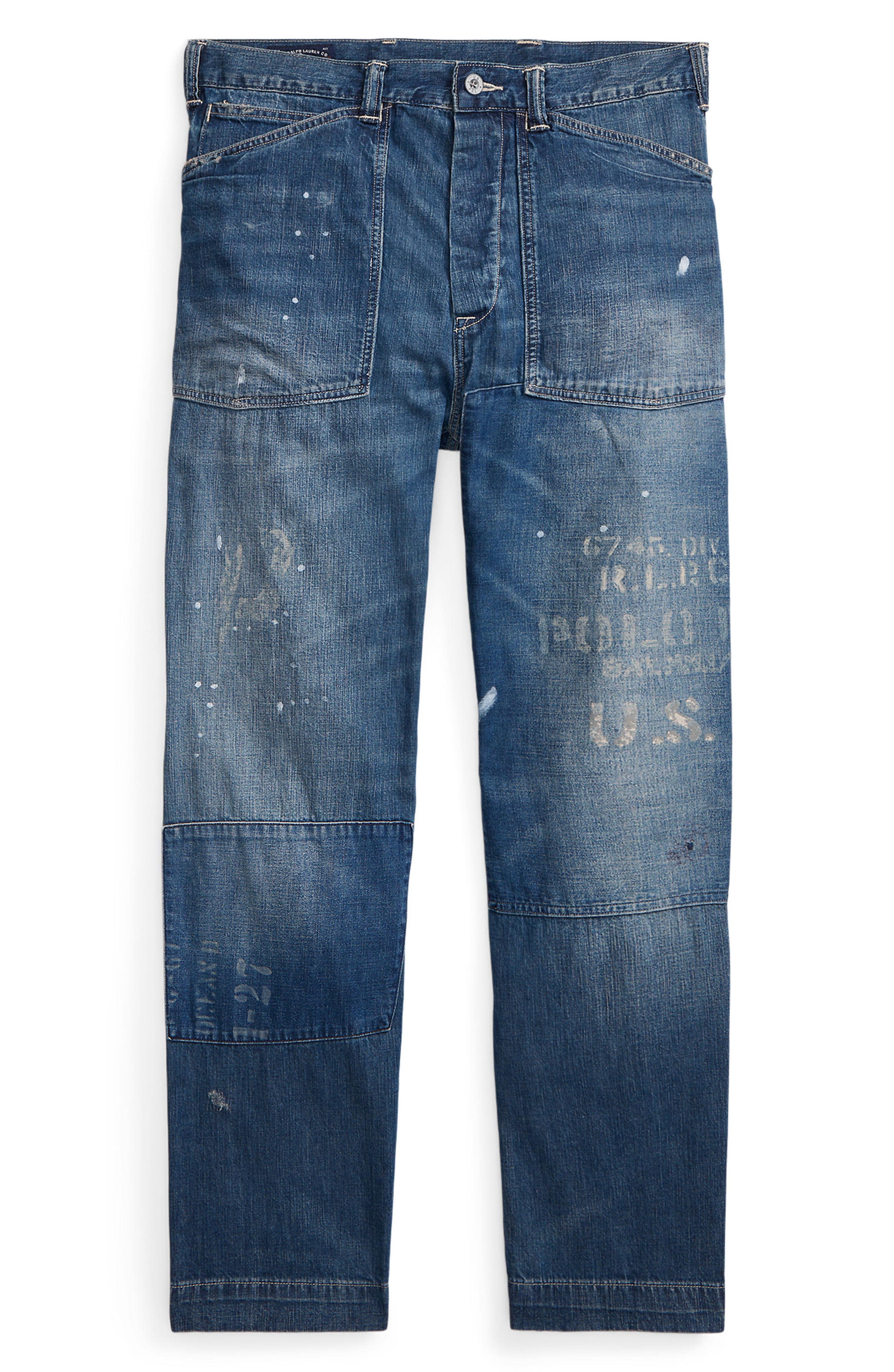 Polo Ralph Lauren Distressed Straight Leg Jeans (Men) | Nordstromrack