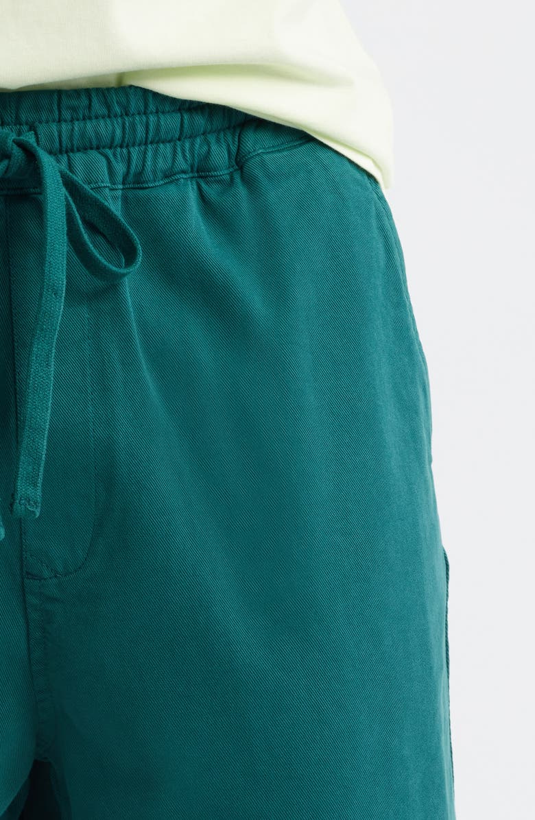 Carhartt Work In Progress Floyde Lyocell & Cotton Twill Drawstring Shorts, Alternate, color, Rainforest (Garment Dyed)