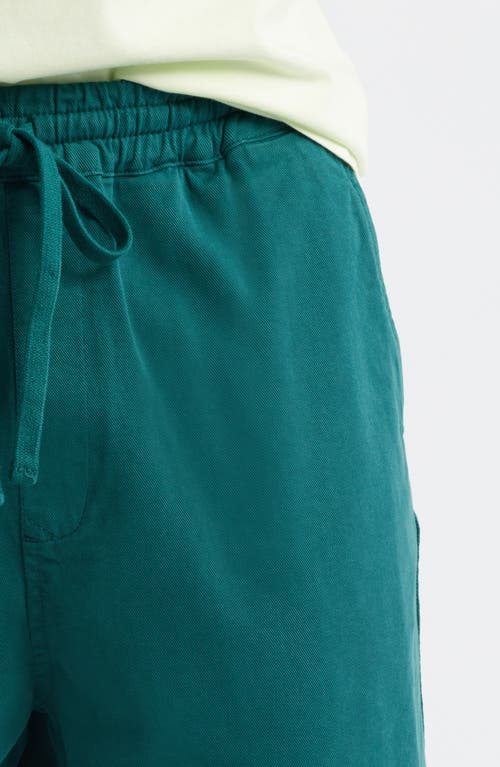 Carhartt Work In Progress Floyde Lyocell & Cotton Twill Drawstring Shorts In Green