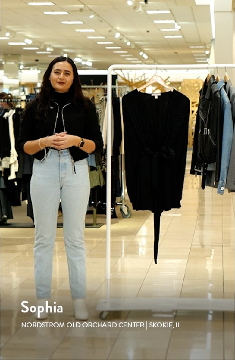 Jacquard Polka Dot Long Sleeve Romper, sales video thumbnail