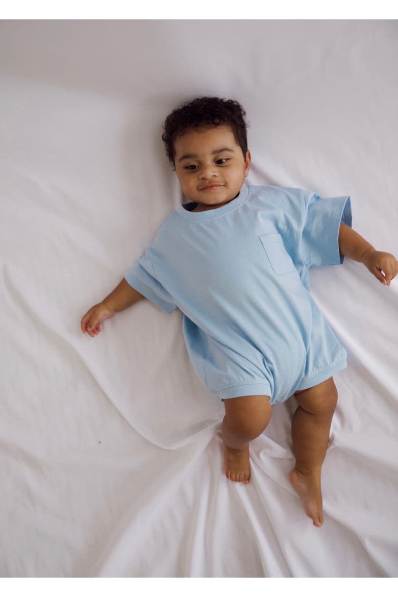 Cory Pocket Romper, Alternate, color, Dream Blue
