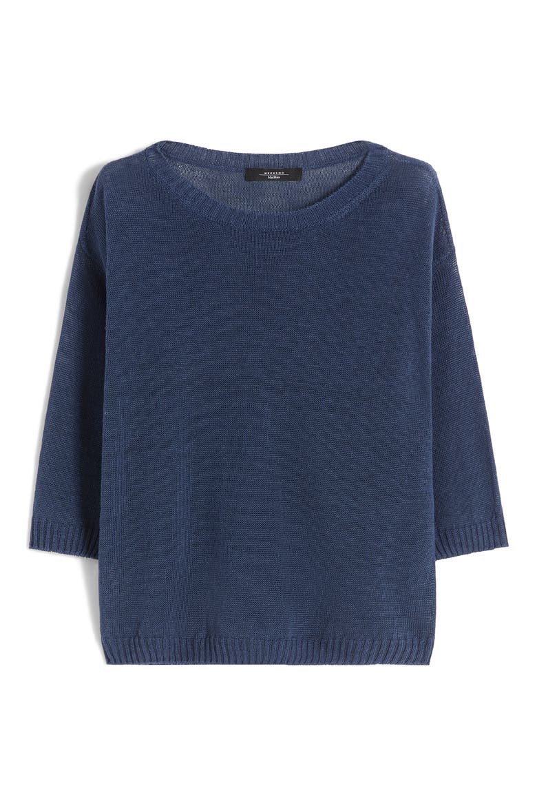 Cannone Linen Sweater, Alternate, color, NAVY
