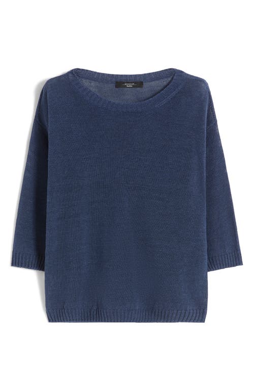 Weekend Max Mara Cannone Linen Sweater In Blue