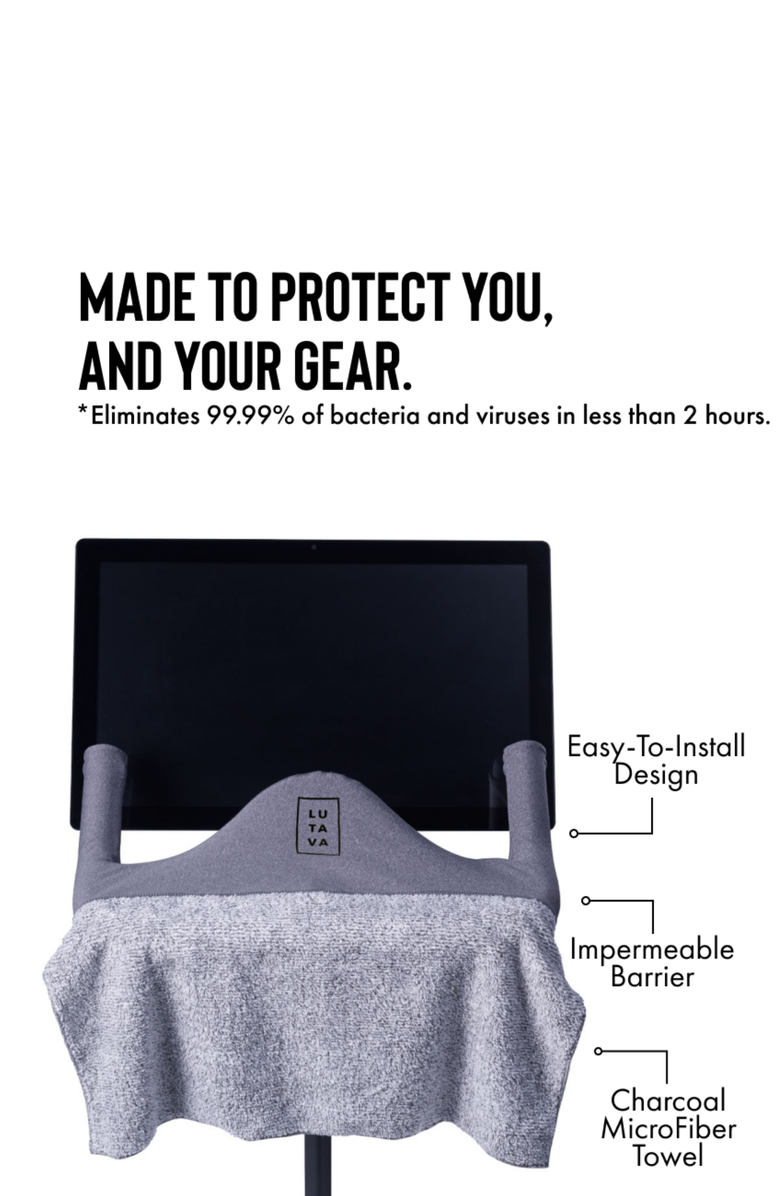 Lutava Antimicrobial Peloton Handle Cover, Alternate, color, Grey/Heather