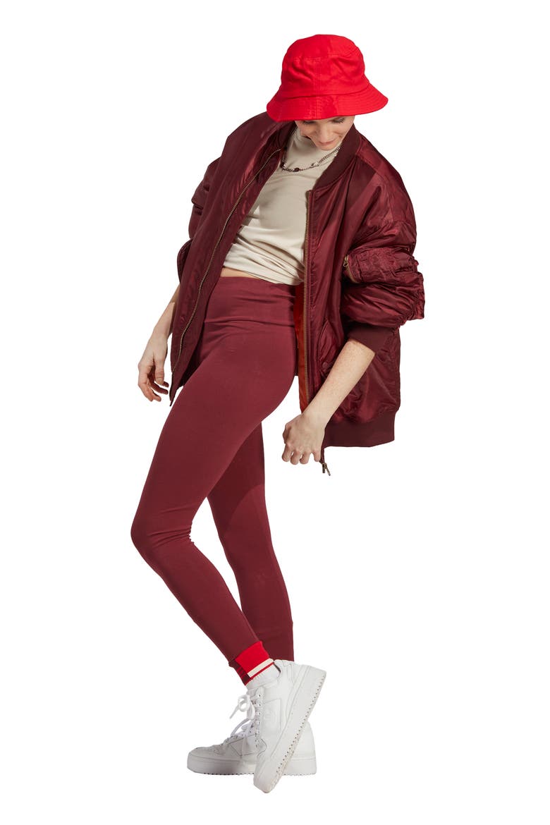 7/8 Rib Cuff Leggings, Alternate, color, SHADOW RED