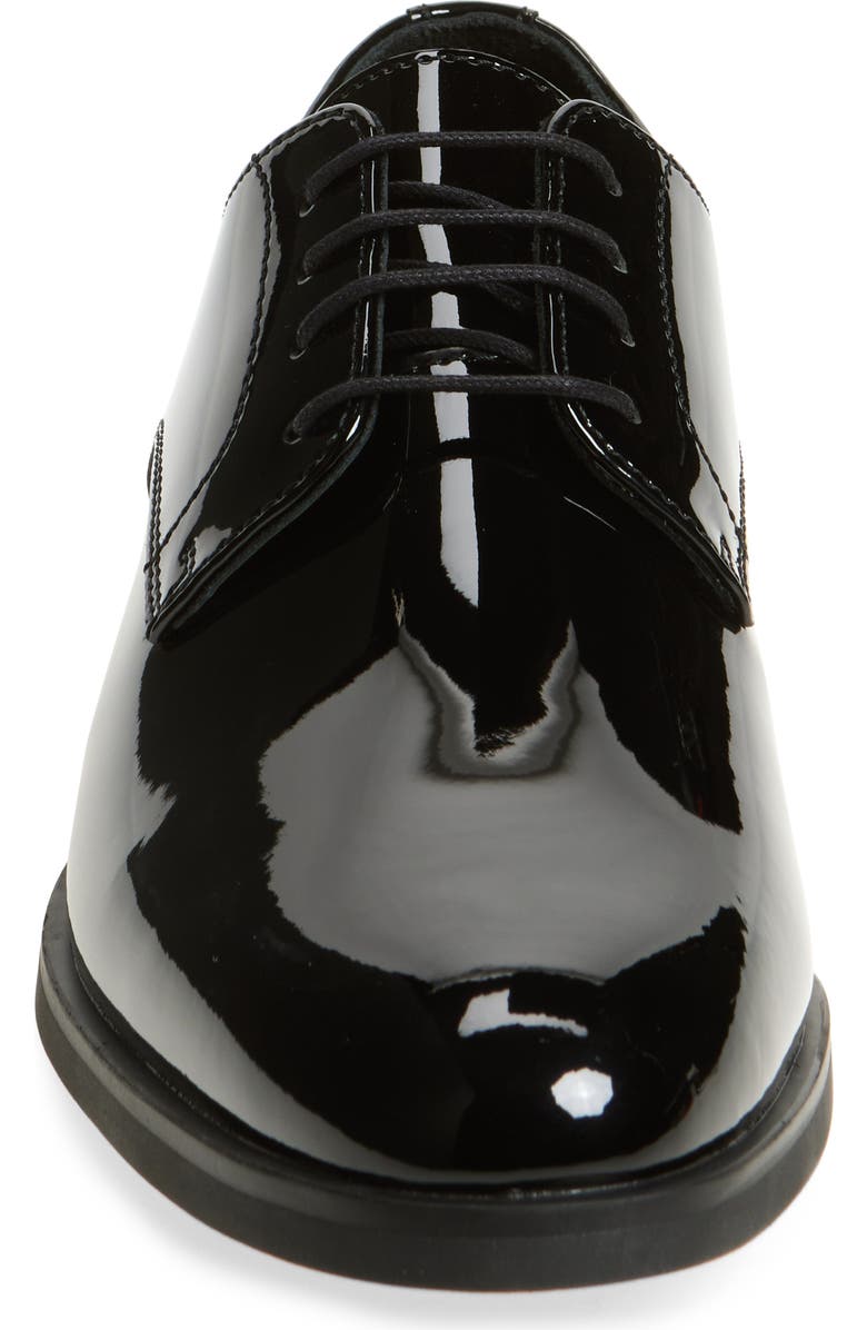 Nordstrom Emmett Plain Toe Derby, Alternate, color, Black Patent