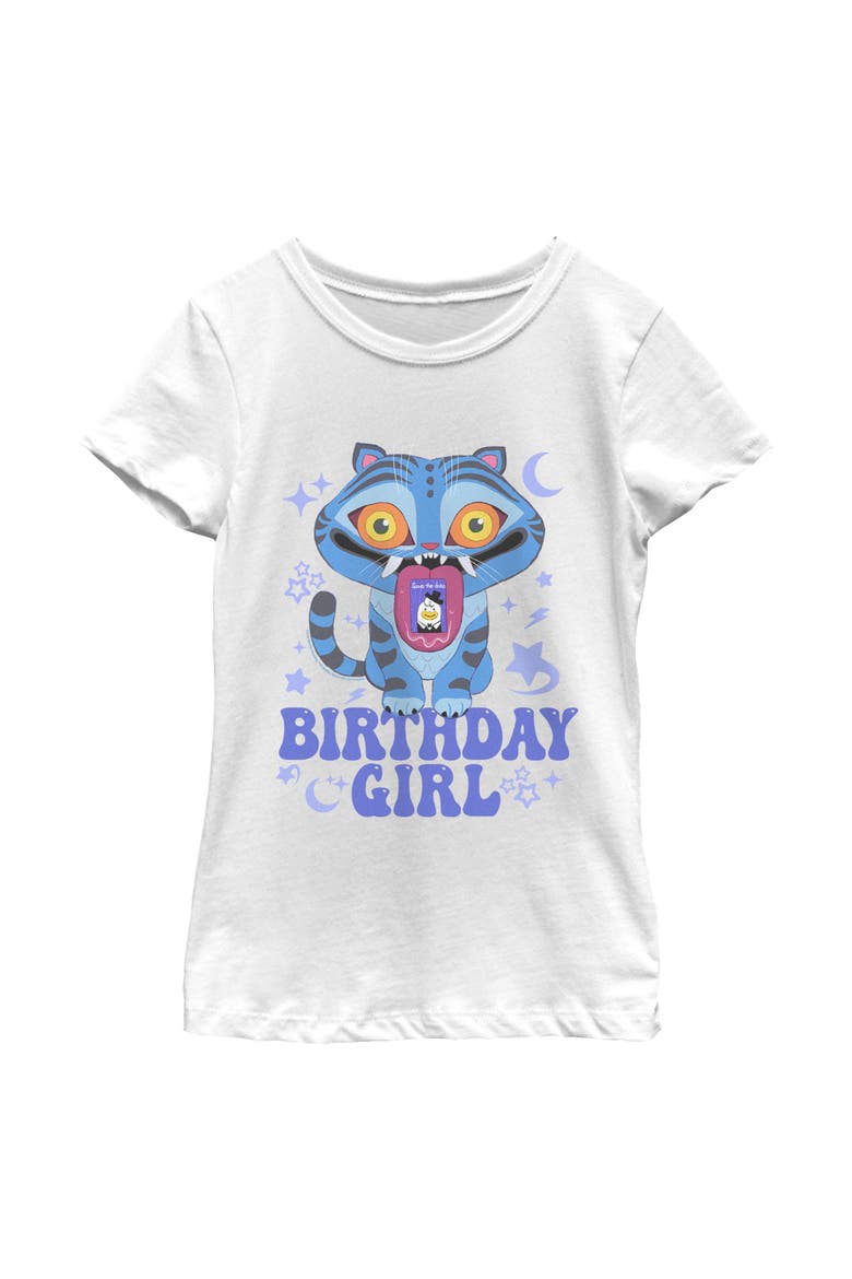 Girl's Kpop Demon Hunters Derpy Birthday Girl Save the Day  Graphic T-Shirt, Main, color, White