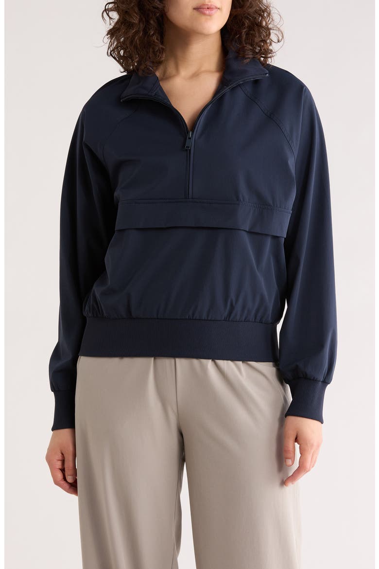 Perfect Day Half Zip Pullover, Main, color, NAVY SAPPHIRE