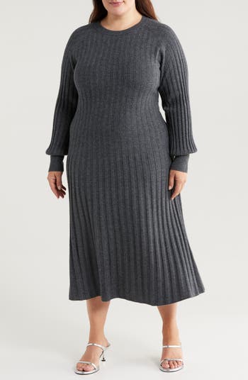 Plus size long sweater dresses online