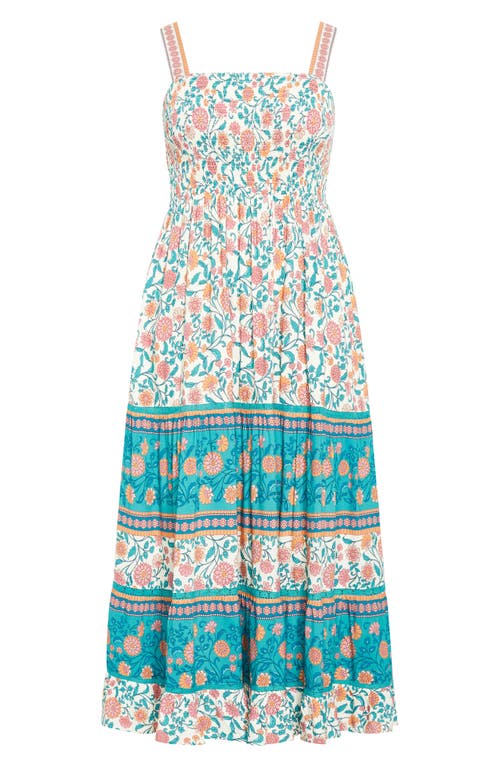 City Chic Belle Maxi Sundress In Animal Print