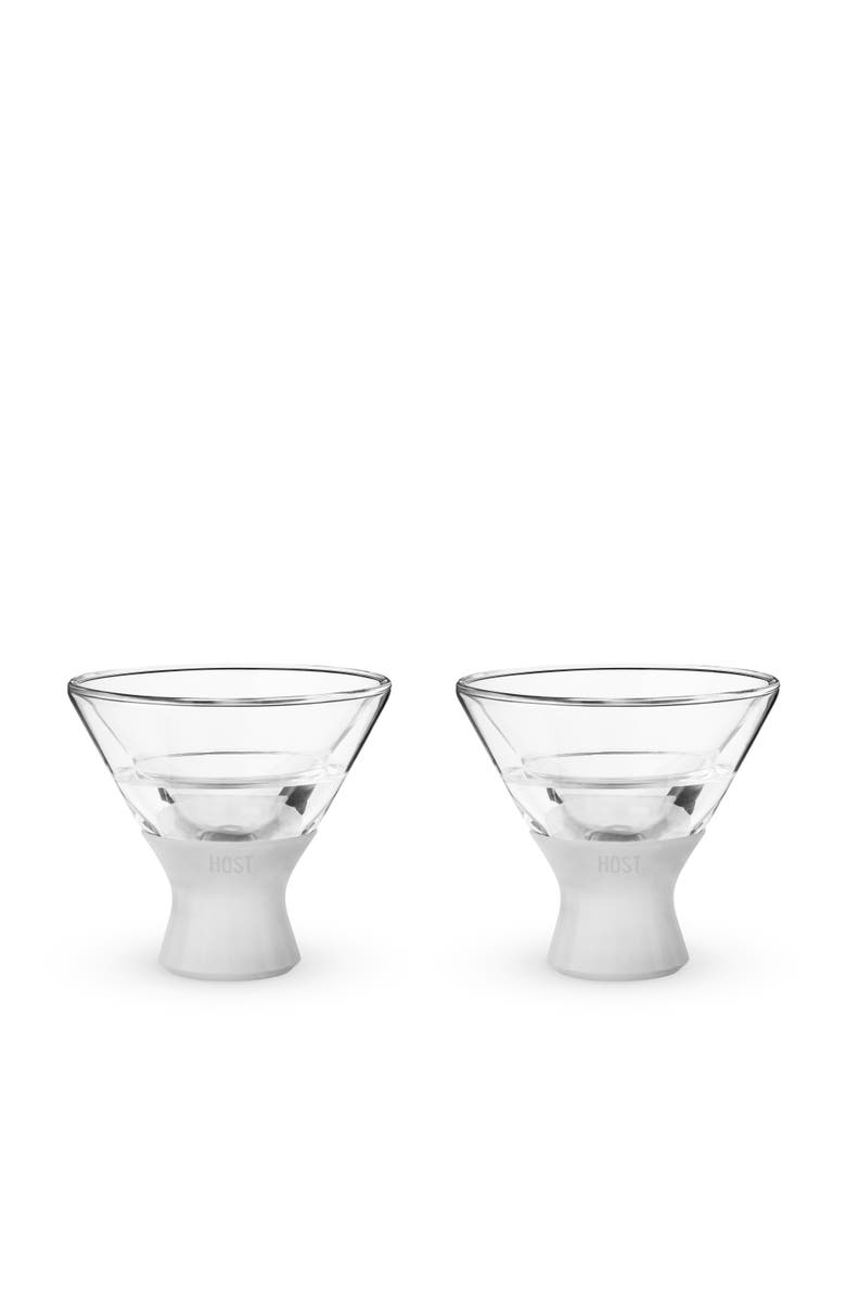 HOST Glass FREEZE Martini Cooling Cup Set of 2, Alternate, color, Clear