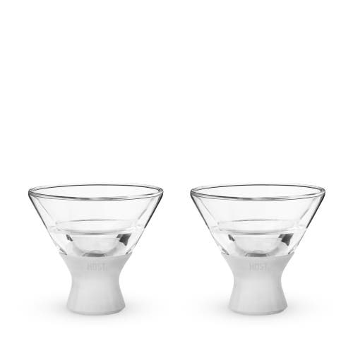 Host Glass Freeze Martini Cooling Cup Set Of 2 In Gray