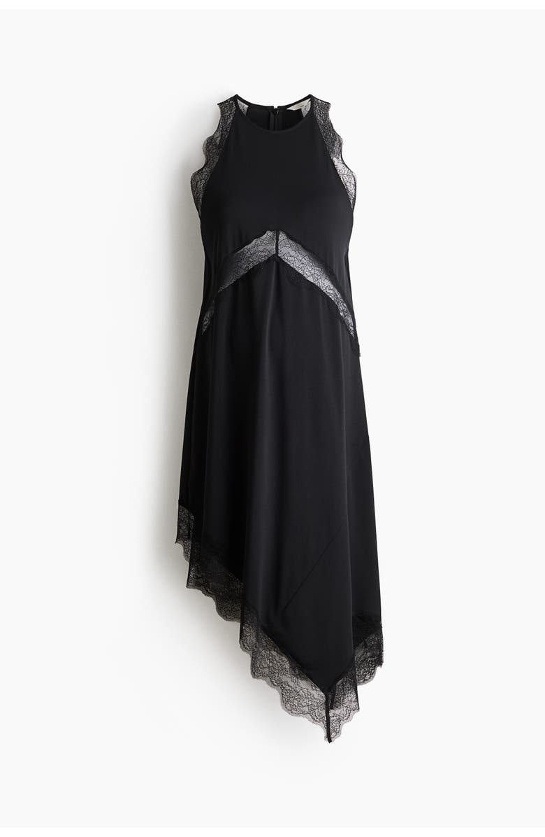 H&M Mama Lace-trimmed Dress, Main, color, Black