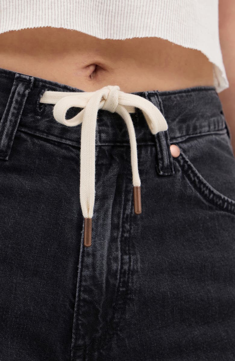 Wrangler Tie Waist Wide Leg Jeans, Alternate, color, Rinse Black