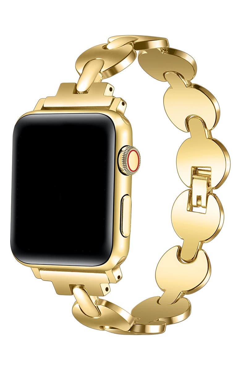 Posh Tech Sunny Apple Watch<sup>®</sup> Bracelet Watchband, Alternate, color, Gold