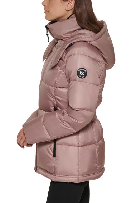 Kenneth Cole New York Cire Hooded Puffer Jacket In Bark