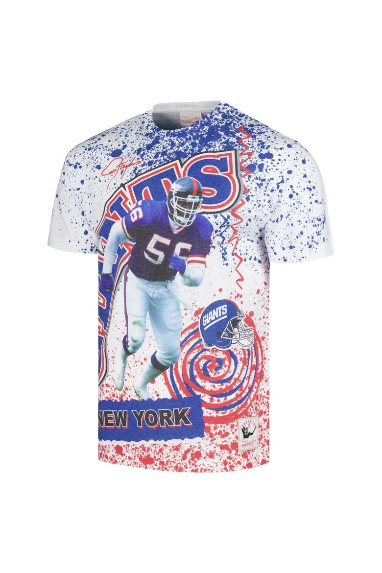 Men's Mitchell & Ness  White New York Giants Retired Player Name & Number Burst T-Shirt, Alternate, color, White