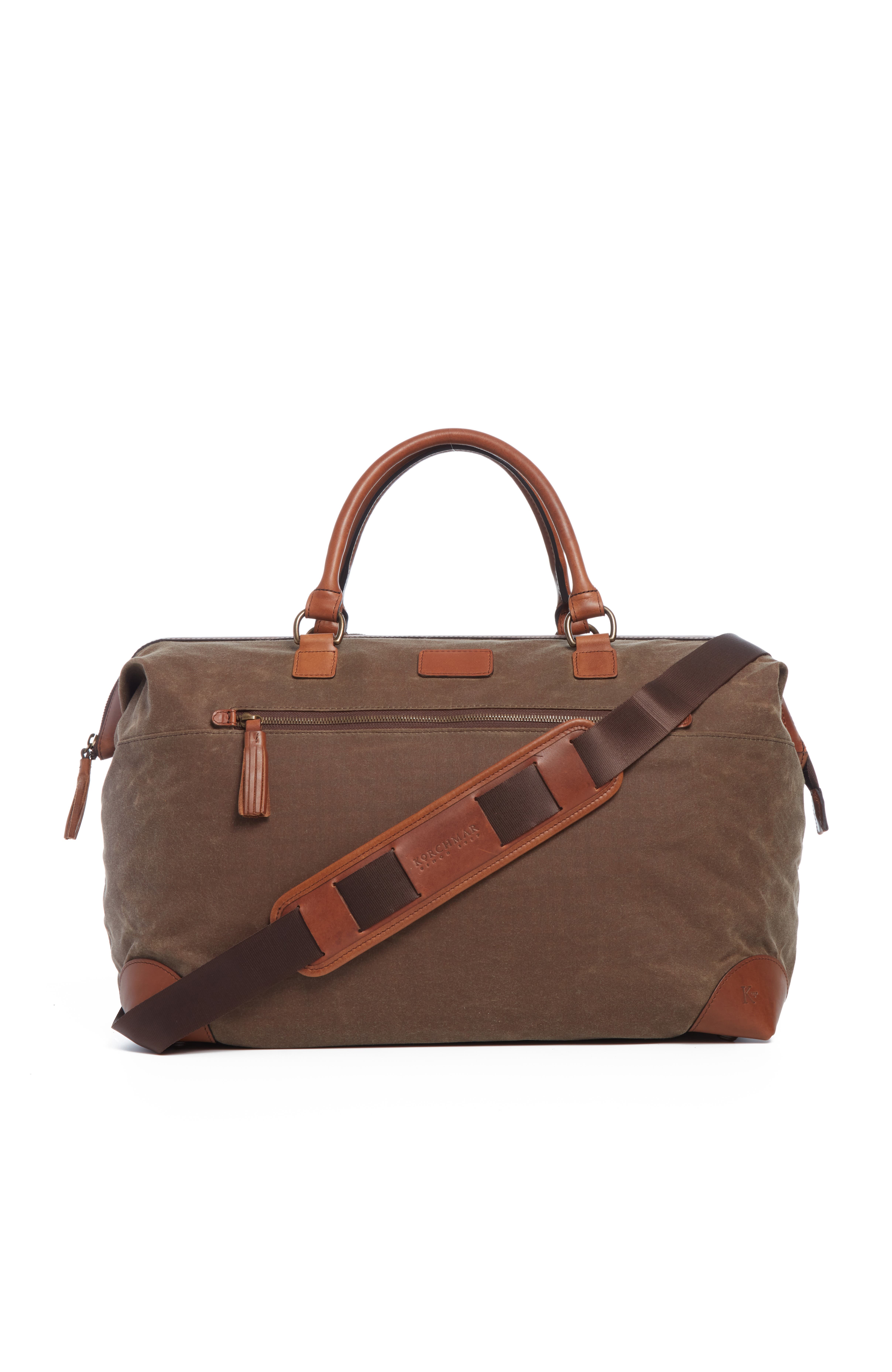 Fulton Waxed Canvas Framed Duffel, Main, color, Olive