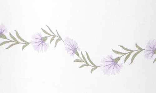 Matouk Daphne Linen Shower Curtain In Lilac