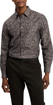 Ted Baker Damzen Jacquard Cotton Button-Up Shirt