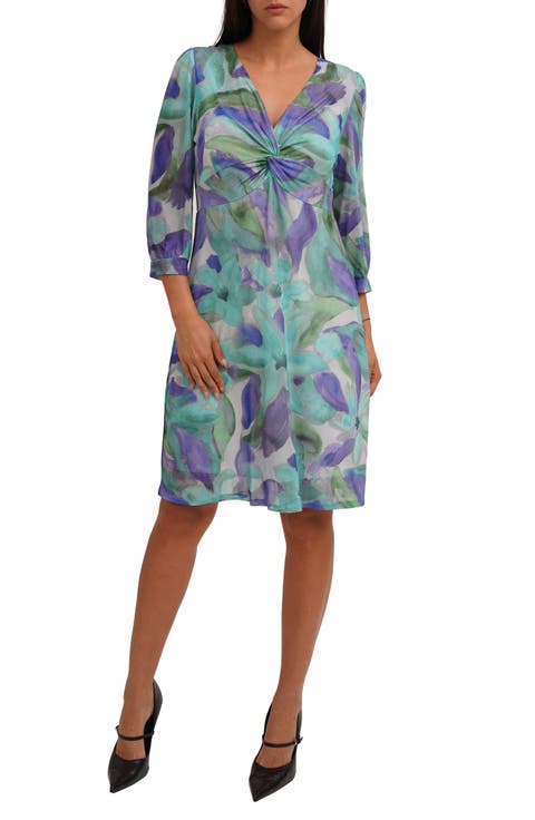 Mesh Twist Front Dress