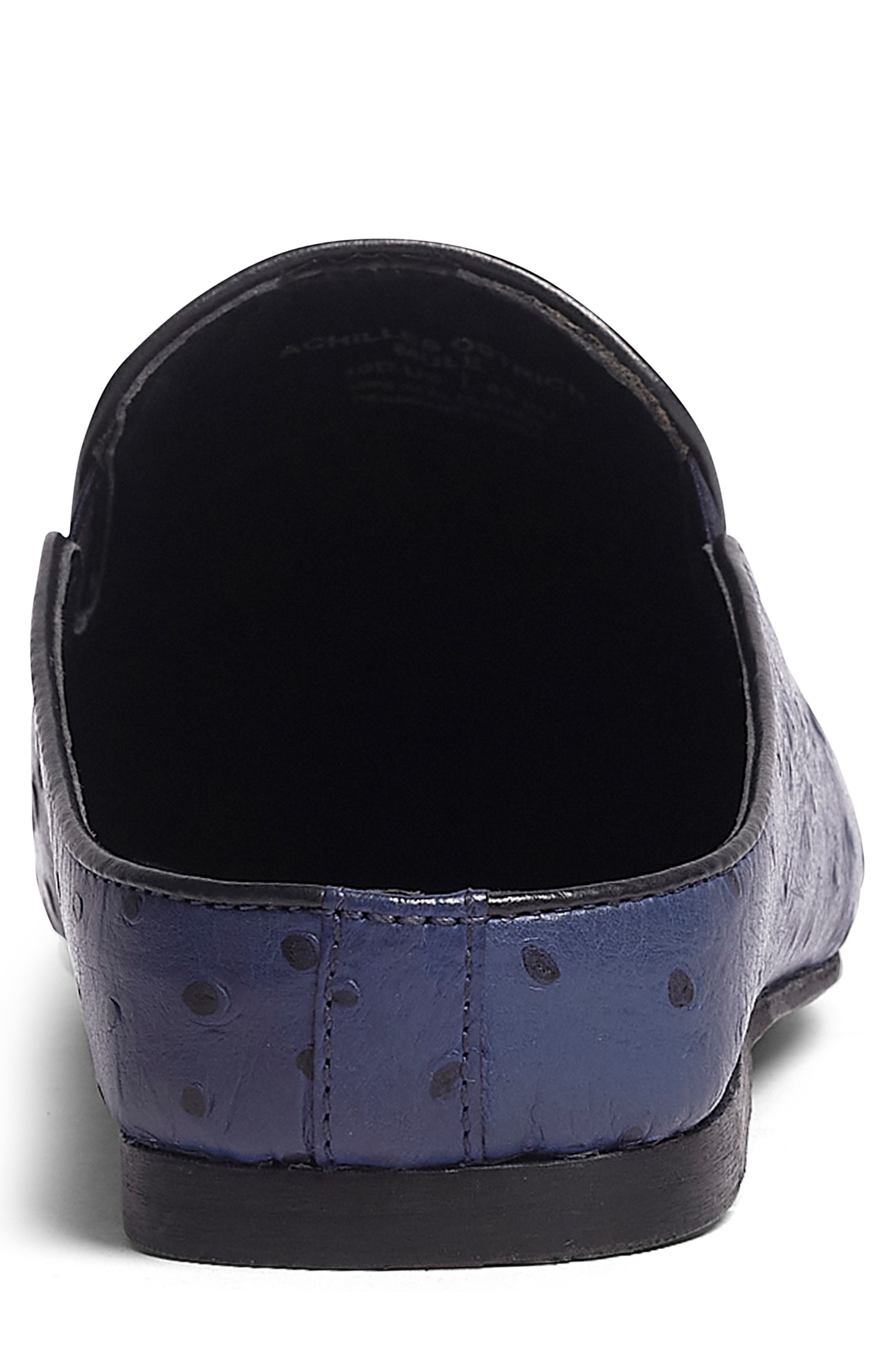 CARLOS SANTANA Achilles Ostrich Embossed Leather Mule, Alternate, color, Blue
