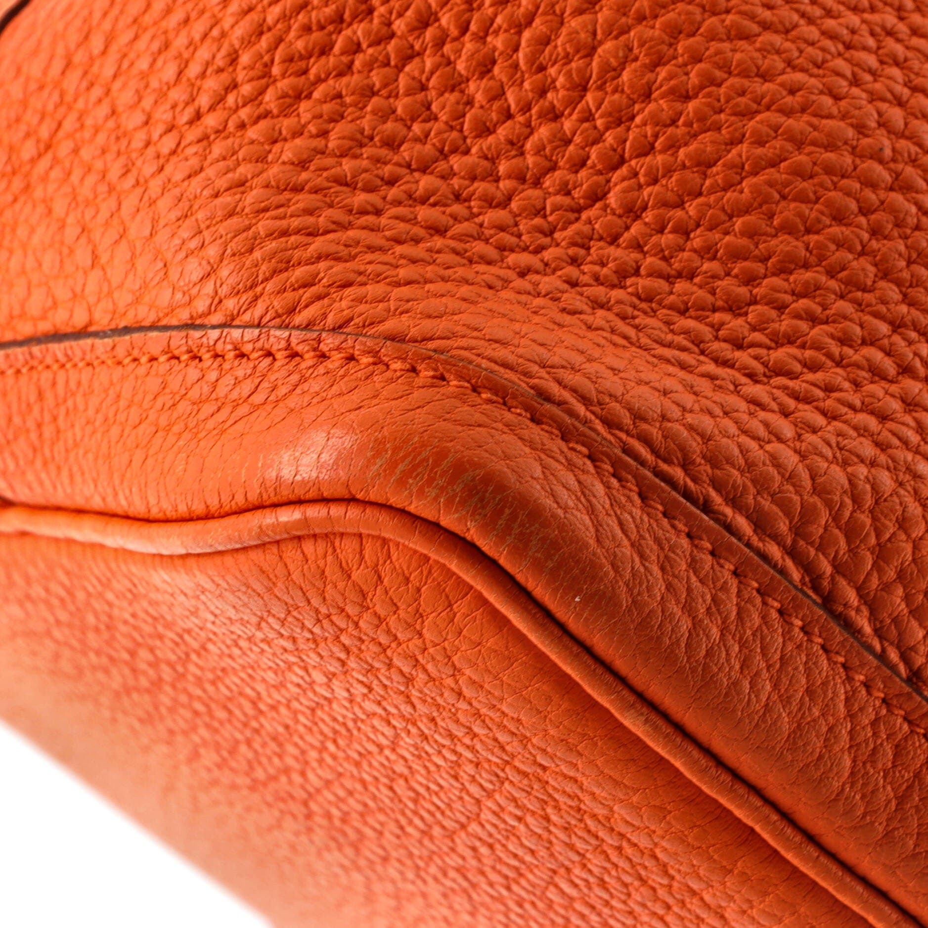 Pre-Owned Hermes Garden Party Tote Leather 36, Alternate, color, Orange H