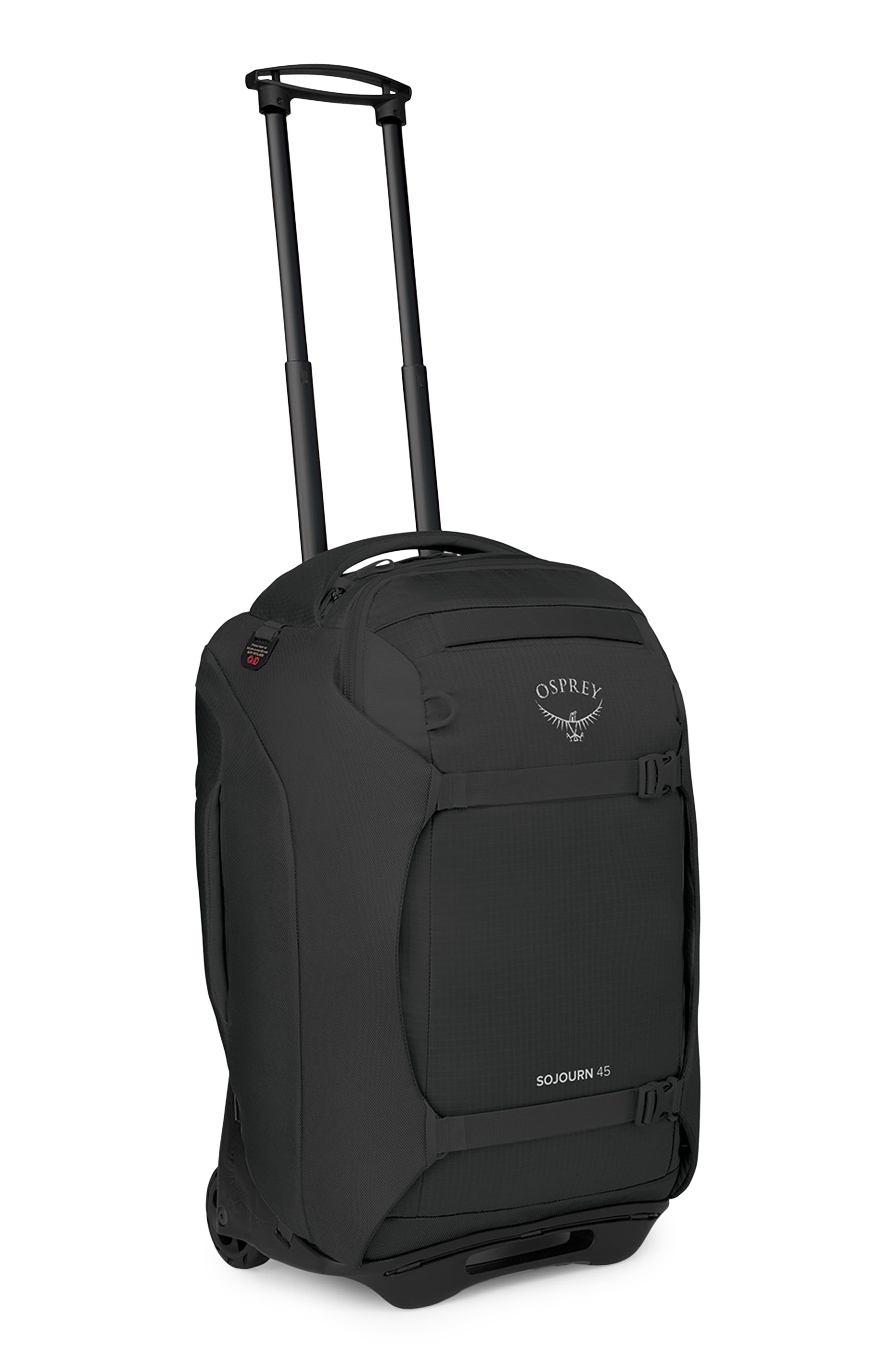 Osprey Sojourn 22-Inch 45-Liter Wheeled Recycled Nylon Travel Pack, Alternate, color, Black
