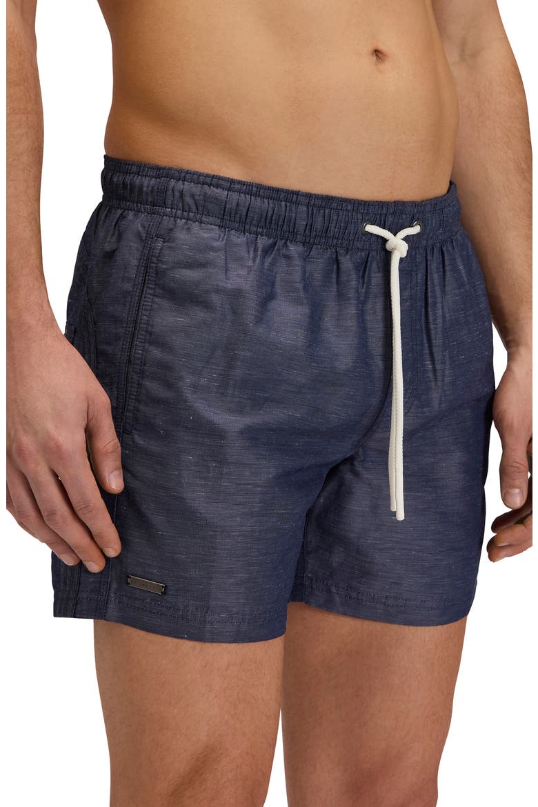 Solid Swim Trunks, Alternate, color, DARK NAVY