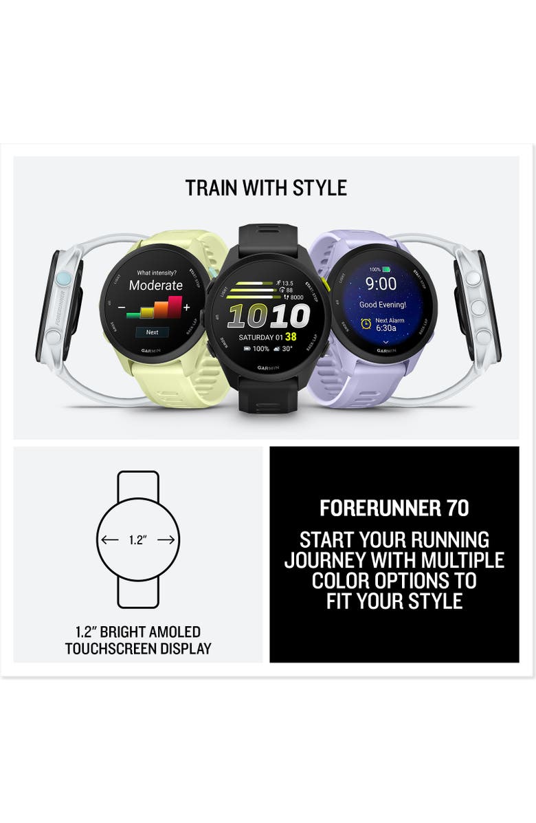 Garmin Forerunner 70 43mm Smartwatch, Alternate, color,
