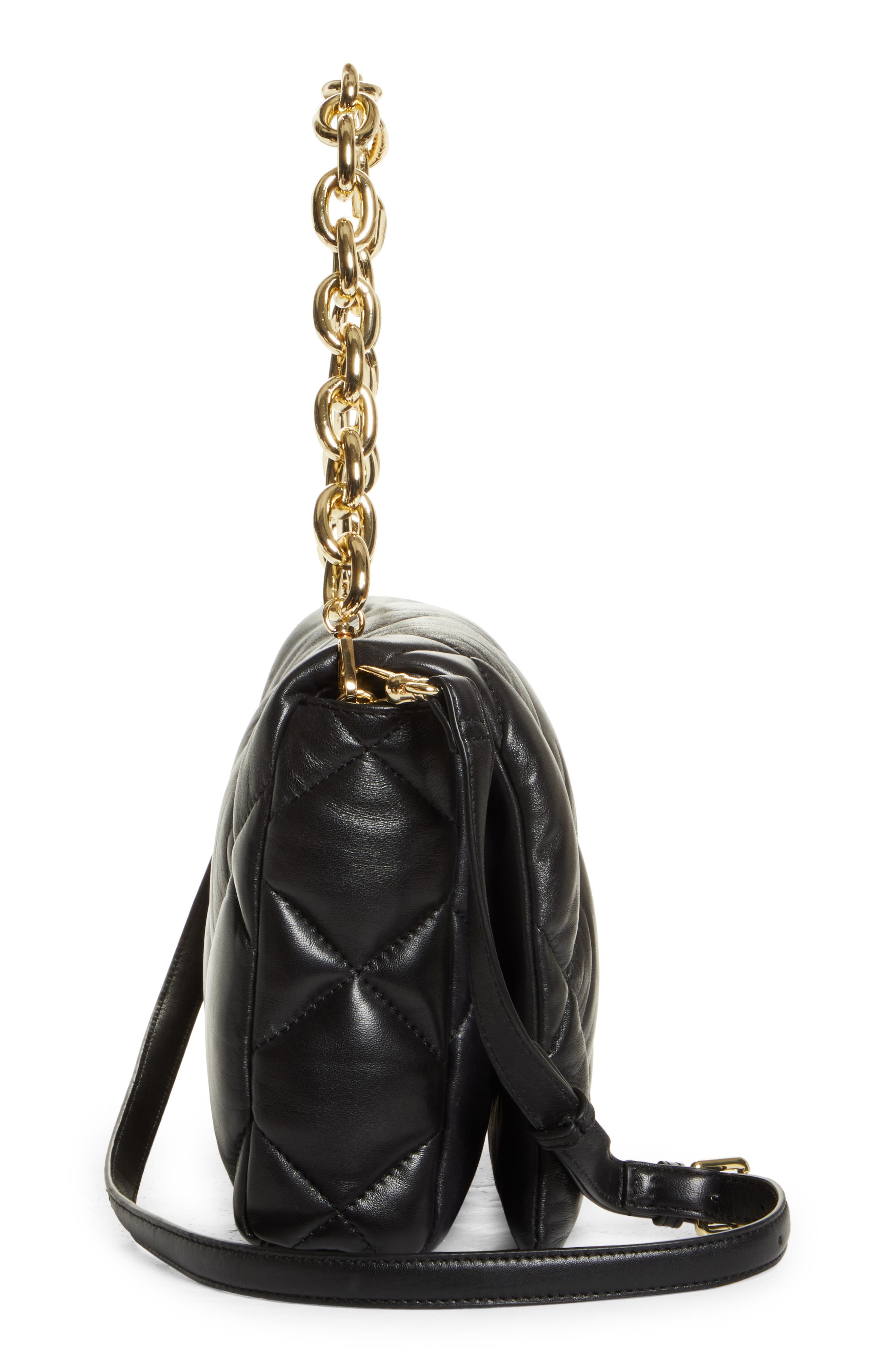 Stand Studio Brynnie Quilted Lambskin Leather Convertible Clutch, Alternate, color, 