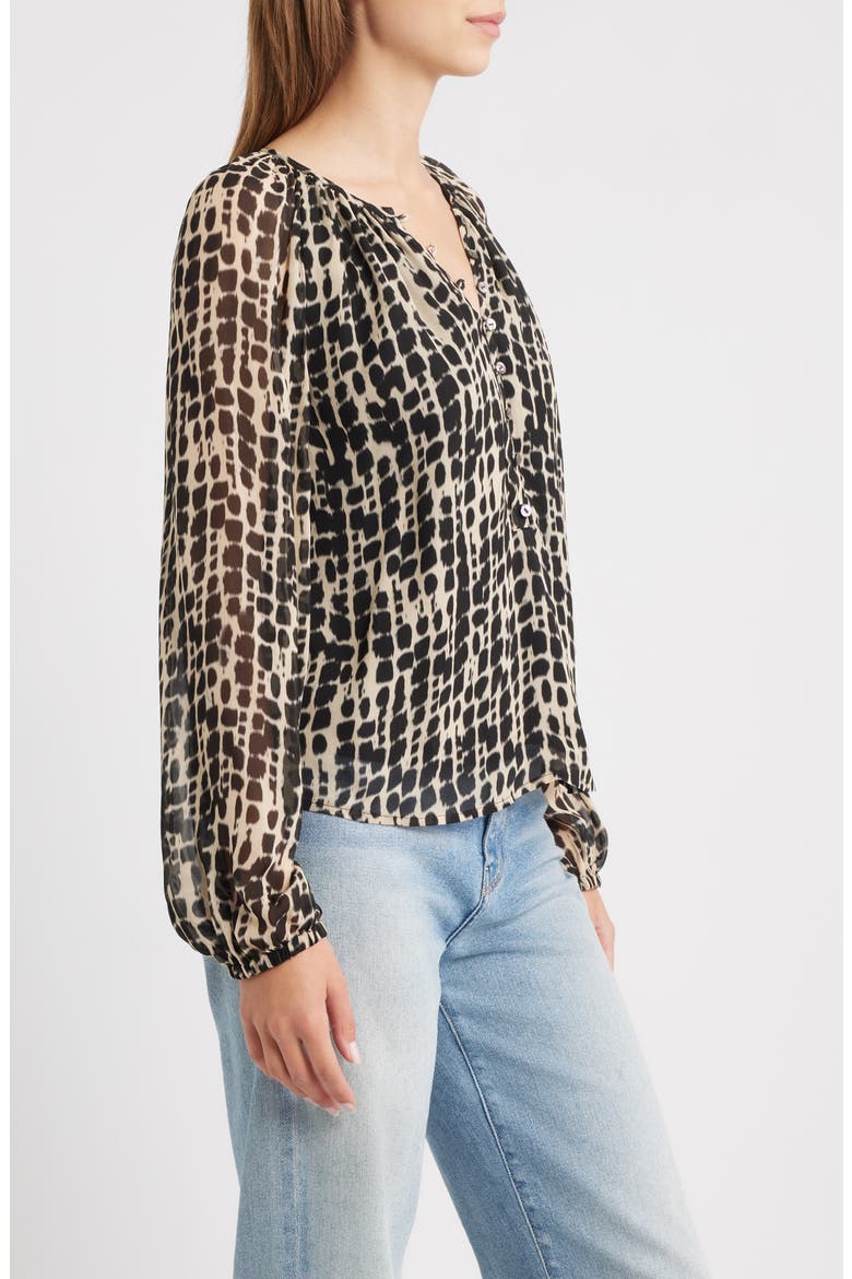 Indi Shibori Spot Peasant Top, Alternate, color, SPOTTED SHIBORI