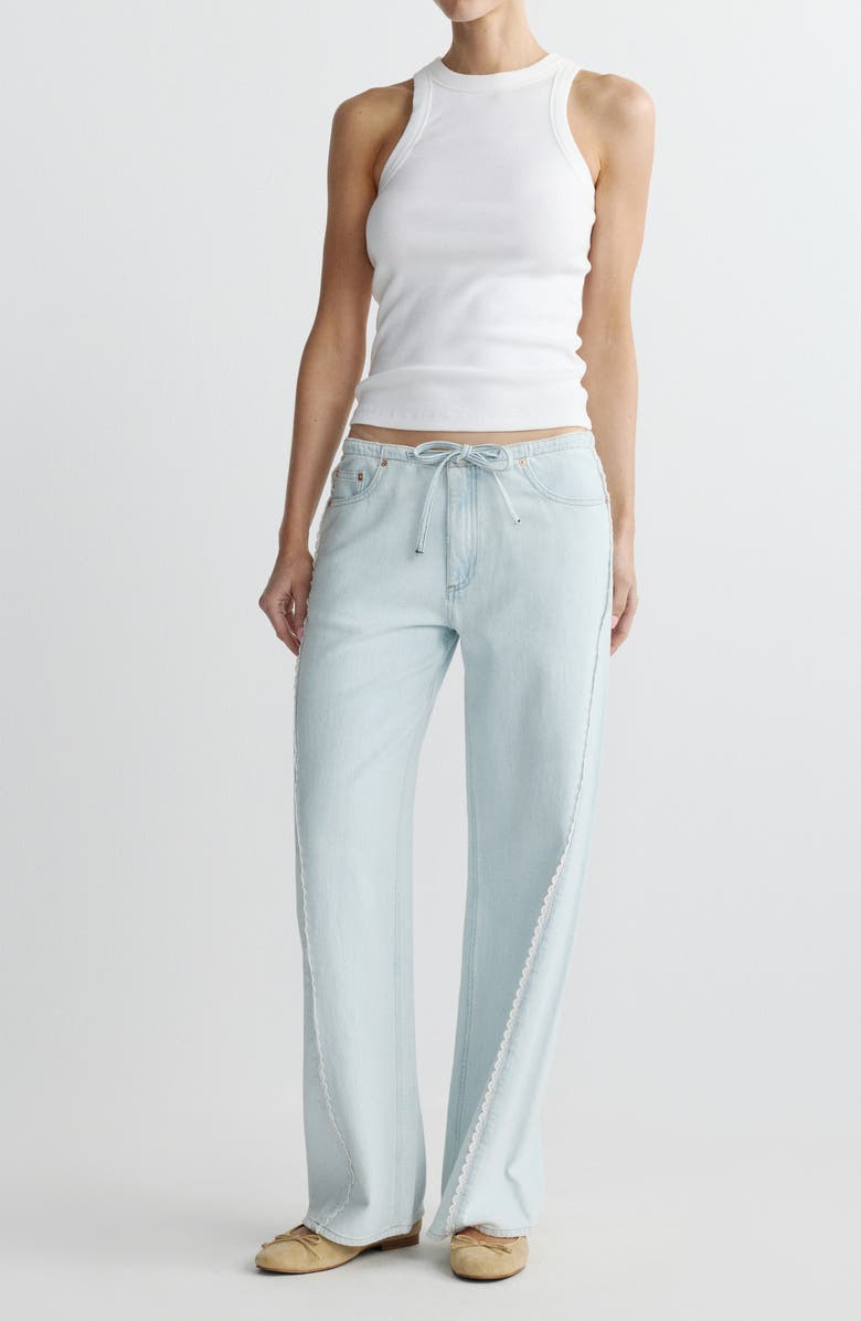 DL1961 High Neck Stretch Cotton Rib Tank, Alternate, color, White