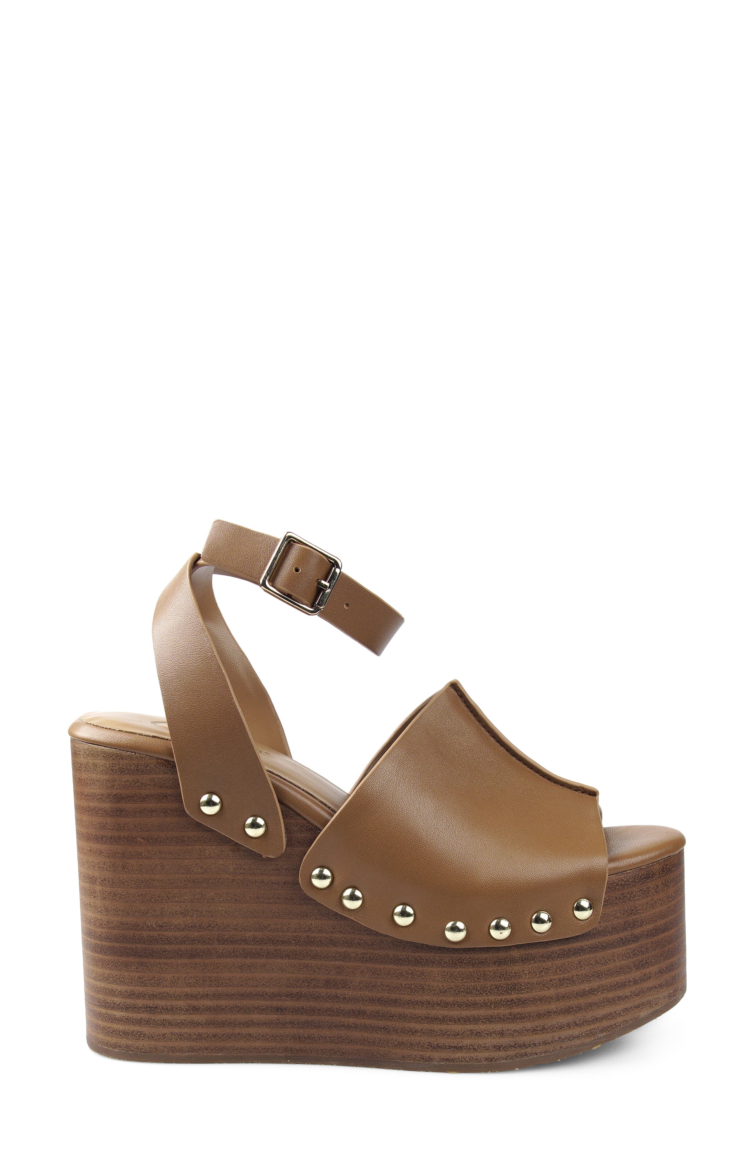 Jackson Ankle Strap Platform Wedge Sandal, Alternate, color, TANLT