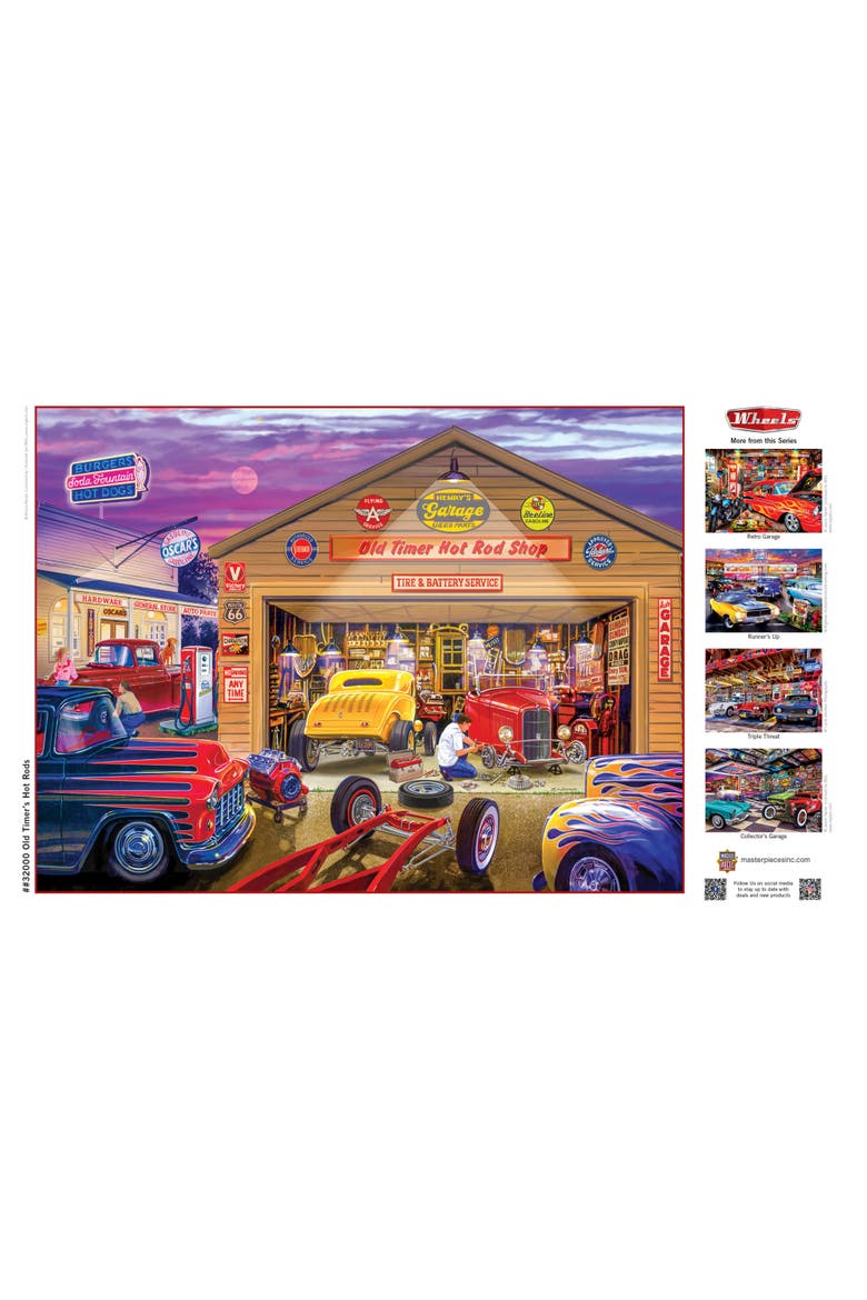 Old Timer's Hot Rods 750 Piece Puzzle, Alternate, color, Multicolor