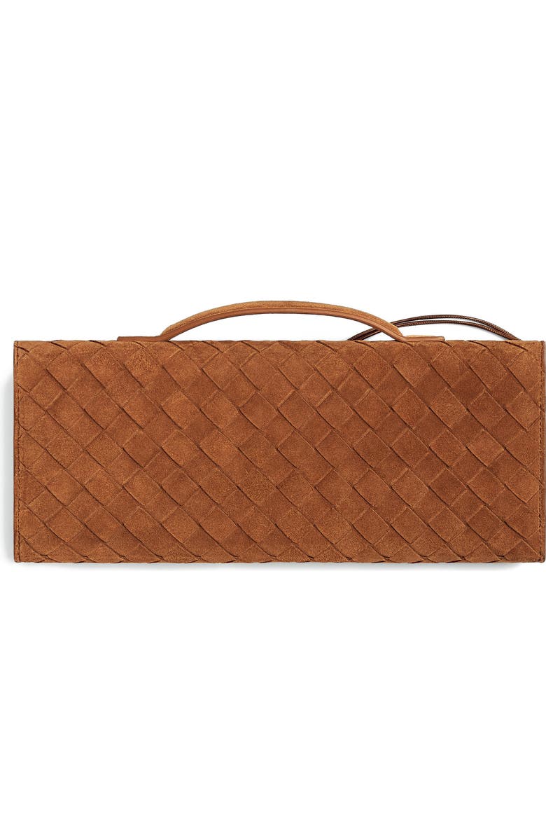 Bottega Veneta Long Andiamo Intrecciato Suede Clutch, Alternate, color,