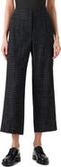 Akris punto Broken Check Twill Crop Pants