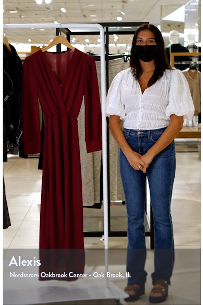 Long Sleeve Faux Wrap Dress video