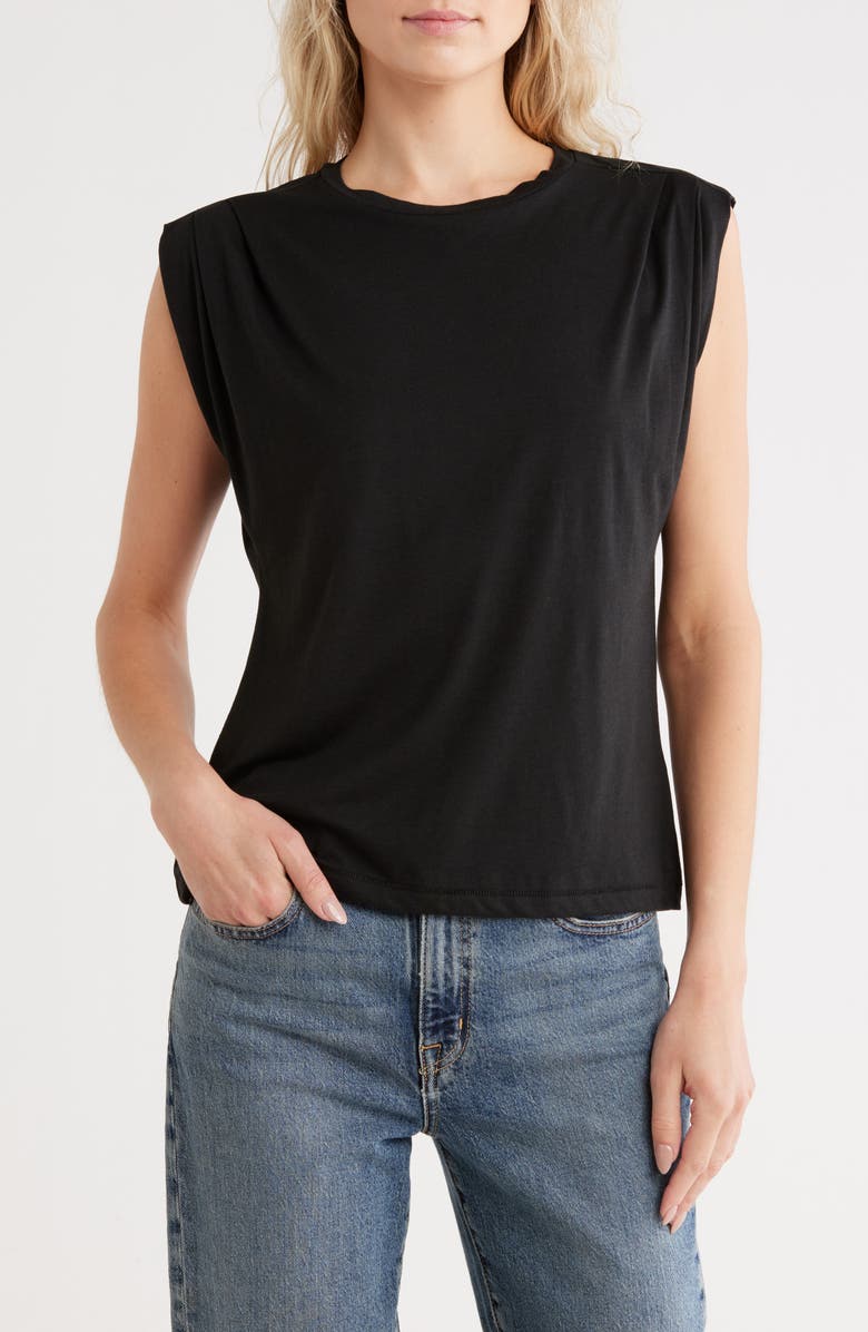 JASON WU Cap Sleeve Top, Main, color, Black